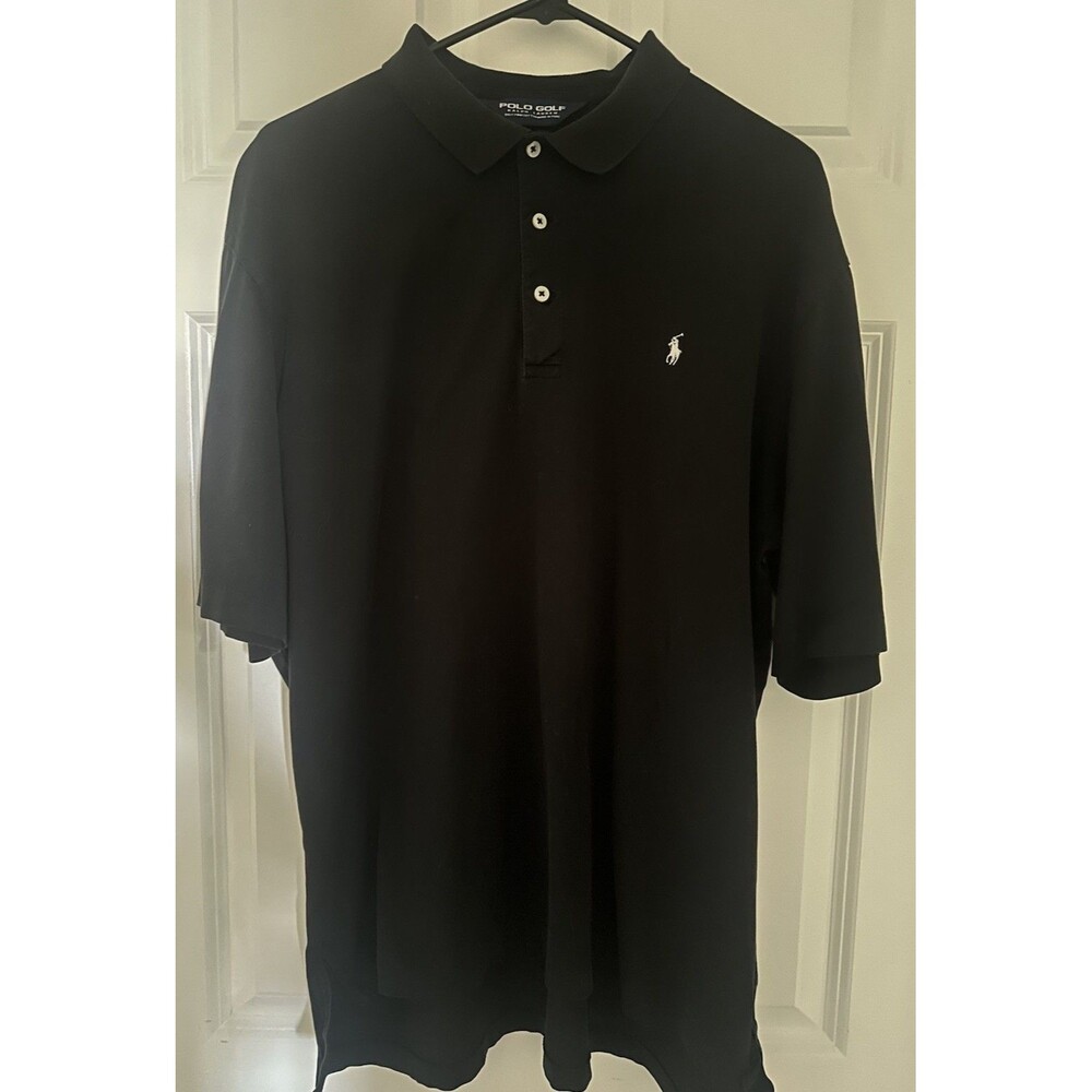 Polo Ralph Lauren Men’s Black Performance Short Sleeve Golf Shirt Size L EUC